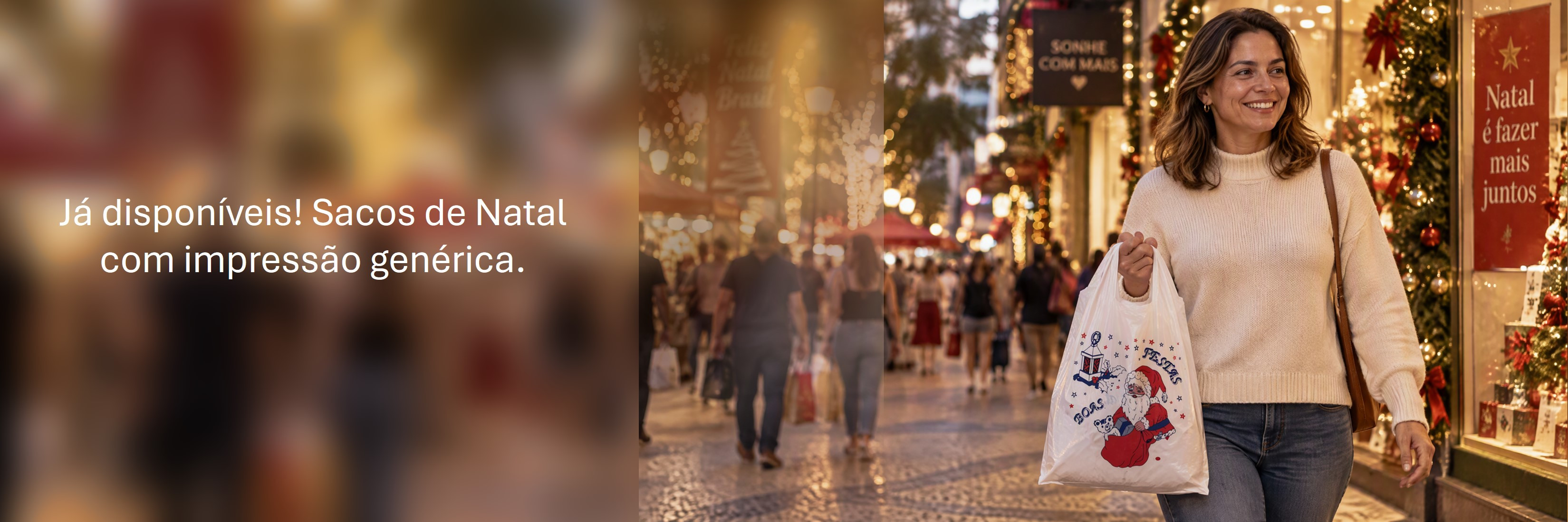 Já disponíveis sacos genéricos alusivos ao Natal